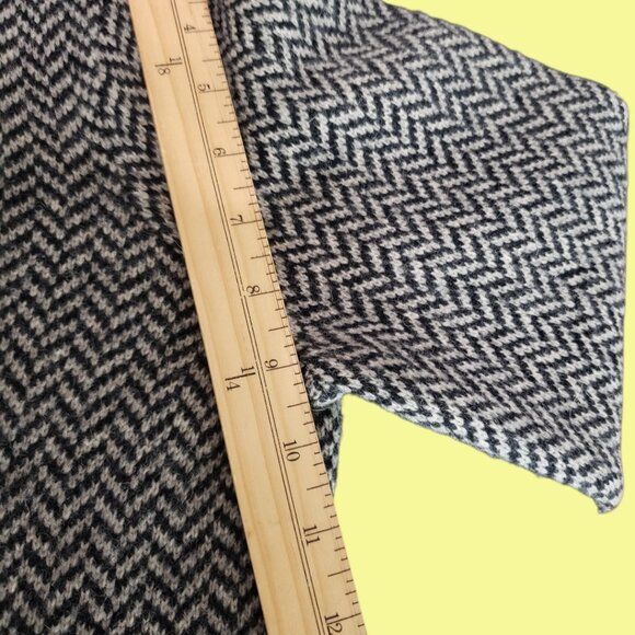 Lauren Ralph Lauren Womens Herringbone Blazer Jacket Lambswool Black/White Large - Picture 9 of 12